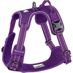 Chai's Choice Premium Outdoor Adventure 3M Polyester Reflective Front Clip Dog Harness, Purple, Large: 27 to 32-in chest