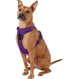 Chai's Choice Premium Outdoor Adventure 3M Polyester Reflective Front Clip Dog Harness, Purple, Large: 27 to 32-in chest