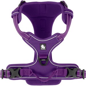 Chai's Choice Premium Outdoor Adventure 3M Polyester Reflective Front Clip Dog Harness, Purple, Large: 27 to 32-in chest