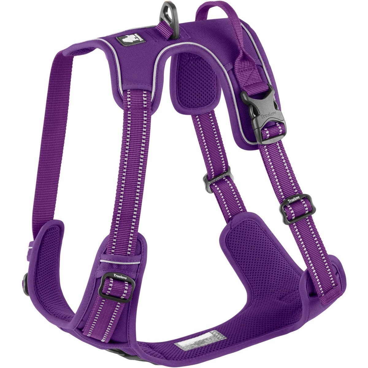 Chai's Choice Premium Outdoor Adventure 3M Polyester Reflective Front Clip Dog Harness, Purple, X-Large: 32 to 42-in chest
