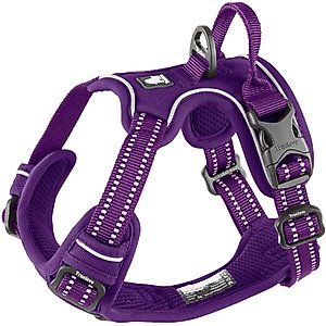 Chai's Choice Premium Outdoor Adventure 3M Polyester Reflective Front Clip Dog Harness, Purple, X-Small: 13 to 17-in chest