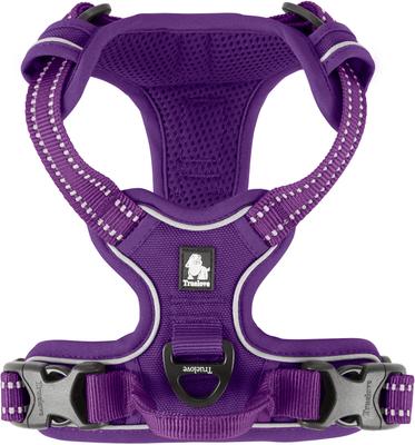 Show full view: Chai's Choice Premium Outdoor Adventure 3M Polyester Reflective Front Clip Dog Harness, Purple, X-Small: 13 to 17-in chest slide 6 of 12