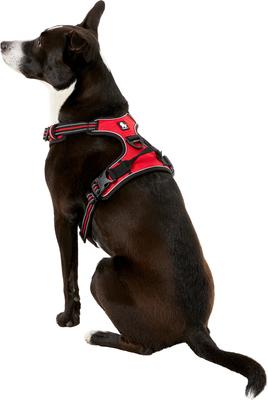 Show full view: Chai's Choice Premium Outdoor Adventure 3M Polyester Reflective Front Clip Dog Harness, Red, Large: 27 to 32-in chest slide 4 of 12