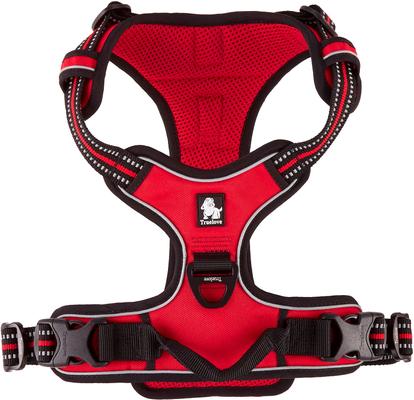 Show full view: Chai's Choice Premium Outdoor Adventure 3M Polyester Reflective Front Clip Dog Harness, Red, Large: 27 to 32-in chest slide 6 of 12
