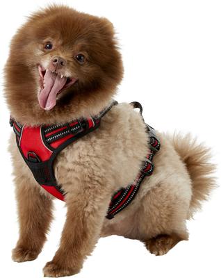 Show full view: Chai's Choice Premium Outdoor Adventure 3M Polyester Reflective Front Clip Dog Harness, Red, Medium: 22 to 27-in chest slide 3 of 12