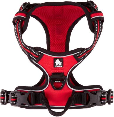 Show full view: Chai's Choice Premium Outdoor Adventure 3M Polyester Reflective Front Clip Dog Harness, Red, Medium: 22 to 27-in chest slide 6 of 12