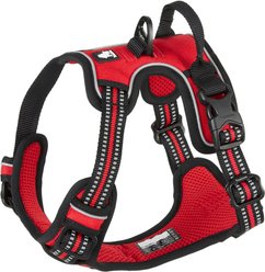 Chai's Choice Premium Outdoor Adventure 3M Polyester Reflective Front Clip Dog Harness, Red, Small: 17 to 22-in chest