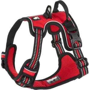 Chai's Choice Premium Outdoor Adventure 3M Polyester Reflective Front Clip Dog Harness, Red, Small: 17 to 22-in chest