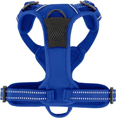 Show full view: Chai's Choice Premium Outdoor Adventure 3M Polyester Reflective Front Clip Dog Harness, Royal Blue, X-Small: 13 to 17-in chest slide 7 of 12