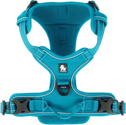 Show full view: Chai's Choice Premium Outdoor Adventure 3M Polyester Reflective Front Clip Dog Harness, Teal Blue, Large: 27 to 32-in chest slide 6 of 12