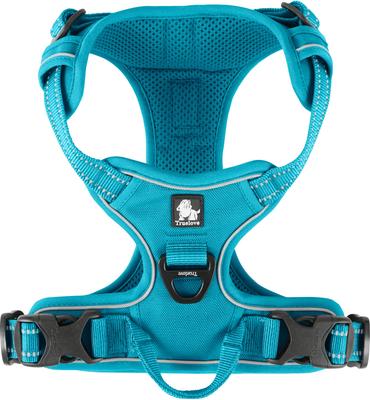 Show full view: Chai's Choice Premium Outdoor Adventure 3M Polyester Reflective Front Clip Dog Harness, Teal Blue, Medium: 22 to 27-in chest slide 7 of 13