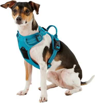 Show full view: Chai's Choice Premium Outdoor Adventure 3M Polyester Reflective Front Clip Dog Harness, Teal Blue, Small: 17 to 22-in chest slide 3 of 10