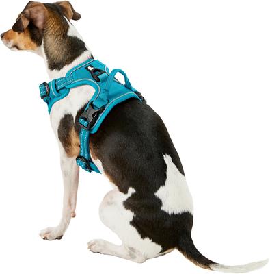 Show full view: Chai's Choice Premium Outdoor Adventure 3M Polyester Reflective Front Clip Dog Harness, Teal Blue, Small: 17 to 22-in chest slide 4 of 10
