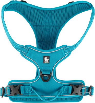 Show full view: Chai's Choice Premium Outdoor Adventure 3M Polyester Reflective Front Clip Dog Harness, Teal Blue, X-Large: 32 to 42-in chest slide 6 of 12