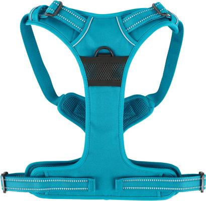 Show full view: Chai's Choice Premium Outdoor Adventure 3M Polyester Reflective Front Clip Dog Harness, Teal Blue, X-Large: 32 to 42-in chest slide 7 of 12