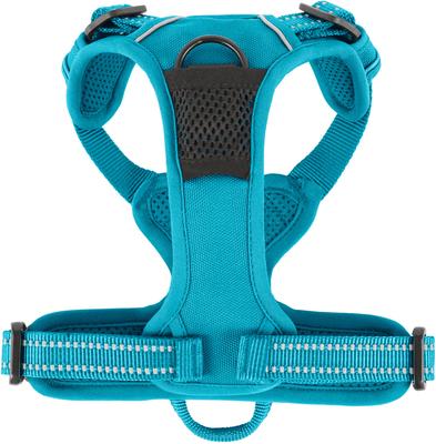 Show full view: Chai's Choice Premium Outdoor Adventure 3M Polyester Reflective Front Clip Dog Harness, Teal Blue, X-Small: 13 to 17-in chest slide 8 of 13