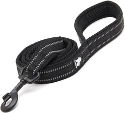 Chai's Choice Premium Outdoor Adventure Padded 3M Polyester Reflective Dog Leash, Black, 3.6-ft long, 4/5-in wide