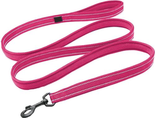 Show full view: Chai's Choice Premium Outdoor Adventure Padded 3M Polyester Reflective Dog Leash, Fuchsia, 3.6-ft long, 4/5-in wide slide 2 of 6