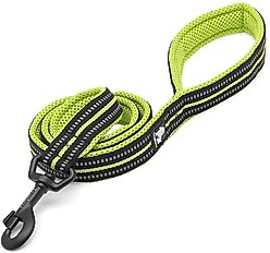 Chai's Choice Premium Outdoor Adventure Padded 3M Polyester Reflective Dog Leash, Green, 3.6-ft long, 4/5-in wide slide 2 of 4