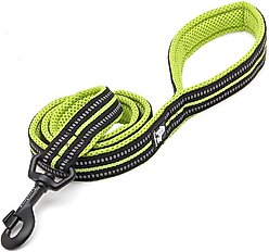 Chai's Choice Premium Outdoor Adventure Padded 3M Polyester Reflective Dog Leash, Green, 6.5-ft long, 1-in wide slide 1 of 4