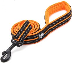Chai's Choice Premium Outdoor Adventure Padded 3M Polyester Reflective Dog Leash, Orange, 6.5-ft long, 1-in wide slide 1 of 3