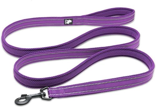 Show full view: Chai's Choice Premium Outdoor Adventure Padded 3M Polyester Reflective Dog Leash, Purple, 6.5-ft long, 4/5-in wide slide 3 of 8
