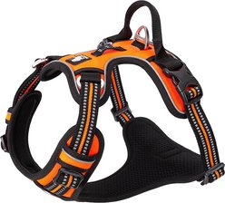 Chai's Choice Premium Quick Release Outdoor Adventure 3M Polyester Reflective Front Clip Dog Harness, Large, Orange slide 1 of 6