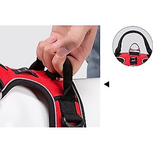 Chai's Choice Premium Quick Release Outdoor Adventure 3M Polyester Reflective Front Clip Dog Harness, Large, Purple
