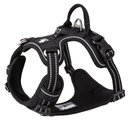 Chai's Choice Premium Quick Release Outdoor Adventure 3M Polyester Reflective Front Clip Dog Harness, Medium, Black