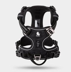 Chai's Choice Premium Quick Release Outdoor Adventure 3M Polyester Reflective Front Clip Dog Harness, Medium, Black slide 2 of 6