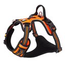 Chai's Choice Premium Quick Release Outdoor Adventure 3M Polyester Reflective Front Clip Dog Harness, Medium, Orange
