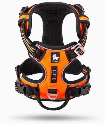 Show full view: Chai's Choice Premium Quick Release Outdoor Adventure 3M Polyester Reflective Front Clip Dog Harness, Medium, Orange slide 2 of 9