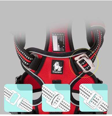 Show full view: Chai's Choice Premium Quick Release Outdoor Adventure 3M Polyester Reflective Front Clip Dog Harness, Medium, Purple slide 4 of 9