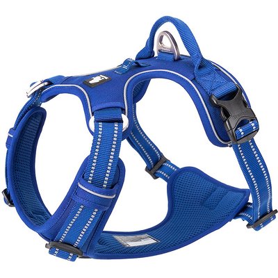 Chai's Choice Chai's Choice Premium Quick Release Outdoor Adventure 3M Polyester Reflective Front Clip Dog Harness, Medium, Royal Blue