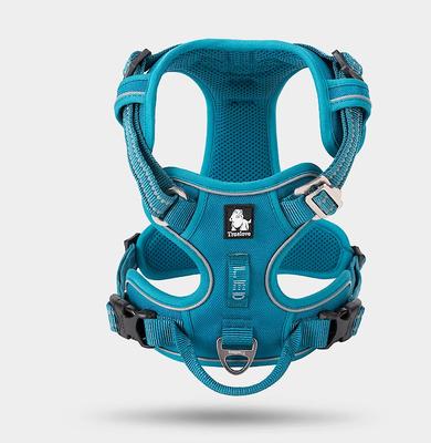 Show full view: Chai's Choice Premium Quick Release Outdoor Adventure 3M Polyester Reflective Front Clip Dog Harness, Medium, Teal Blue slide 2 of 9