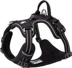 Chai's Choice Premium Quick Release Outdoor Adventure 3M Polyester Reflective Front Clip Dog Harness, Small, Black