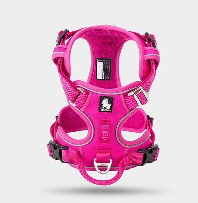 Show full view: Chai's Choice Premium Quick Release Outdoor Adventure 3M Polyester Reflective Front Clip Dog Harness, Small, Fuchsia slide 2 of 9