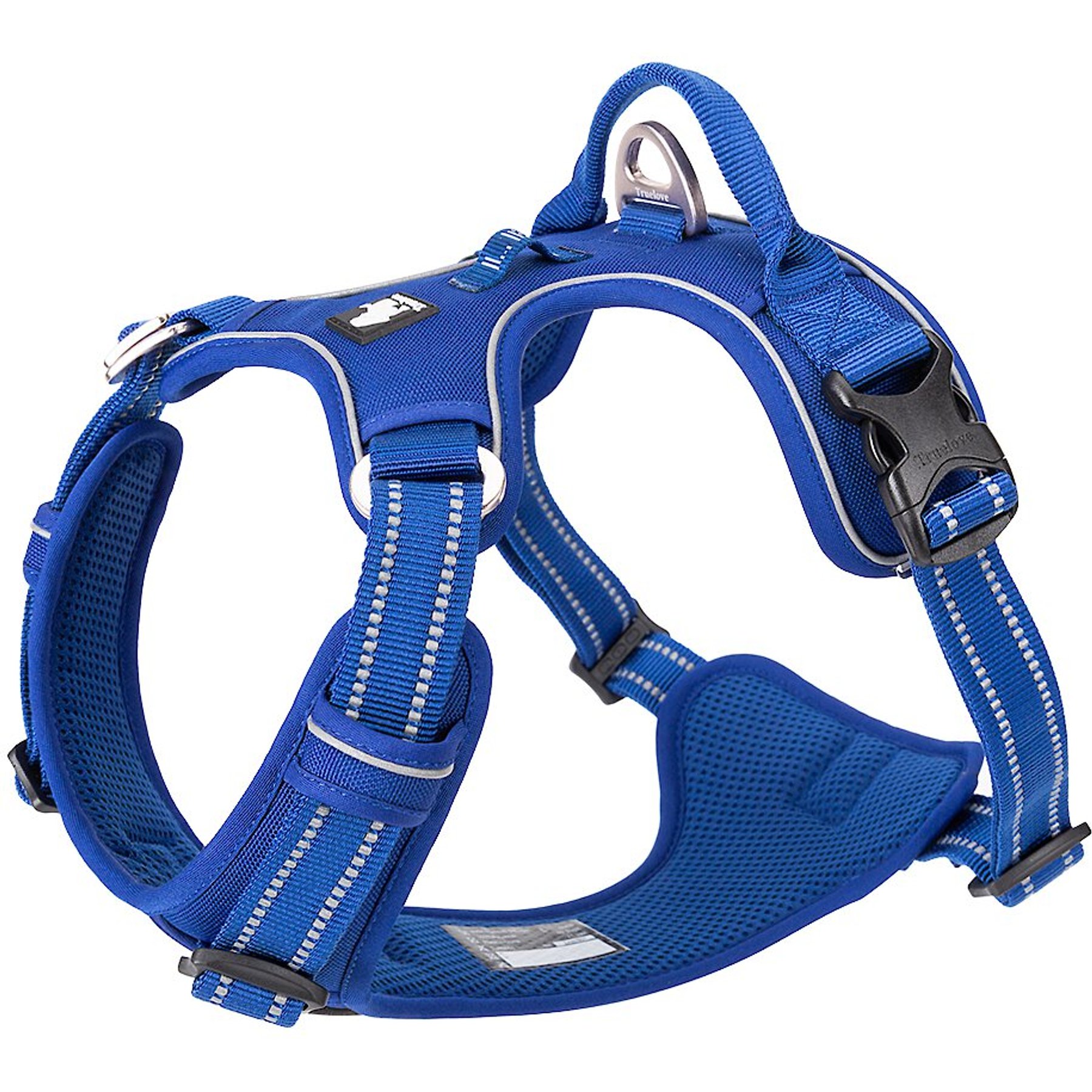 Chai's Choice Premium Quick Release Outdoor Adventure 3M Polyester Reflective Front Clip Dog Harness, Small, Royal Blue