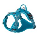 Chai's Choice Premium Quick Release Outdoor Adventure 3M Polyester Reflective Front Clip Dog Harness, Small, Teal Blue