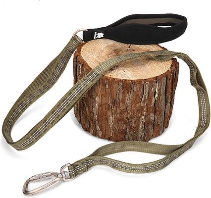 Show full view: Chai's Choice Premium Trail Runner Multi Handle Heavy Duty Training Polyester Reflective Dog Leash, Army Green, Medium: 4.5-ft long, 4/5-in wide slide 5 of 8