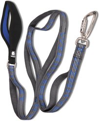 Chai's Choice Premium Trail Runner Multi Handle Heavy Duty Training Polyester Reflective Dog Leash, Blue/Gray, Large: 4.5-ft long, 1-in wide slide 2 of 7