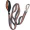 Show in main carousel: Chai's Choice Premium Trail Runner Multi Handle Heavy Duty Training Polyester Reflective Dog Leash, Gray/Orange, Large: 4.5-ft long, 1-in wide slide 2 of 7