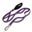 Chai's Choice Premium Trail Runner Multi Handle Heavy Duty Training Polyester Reflective Dog Leash, Purple, Large: 4.5-ft long, 1-in wide
