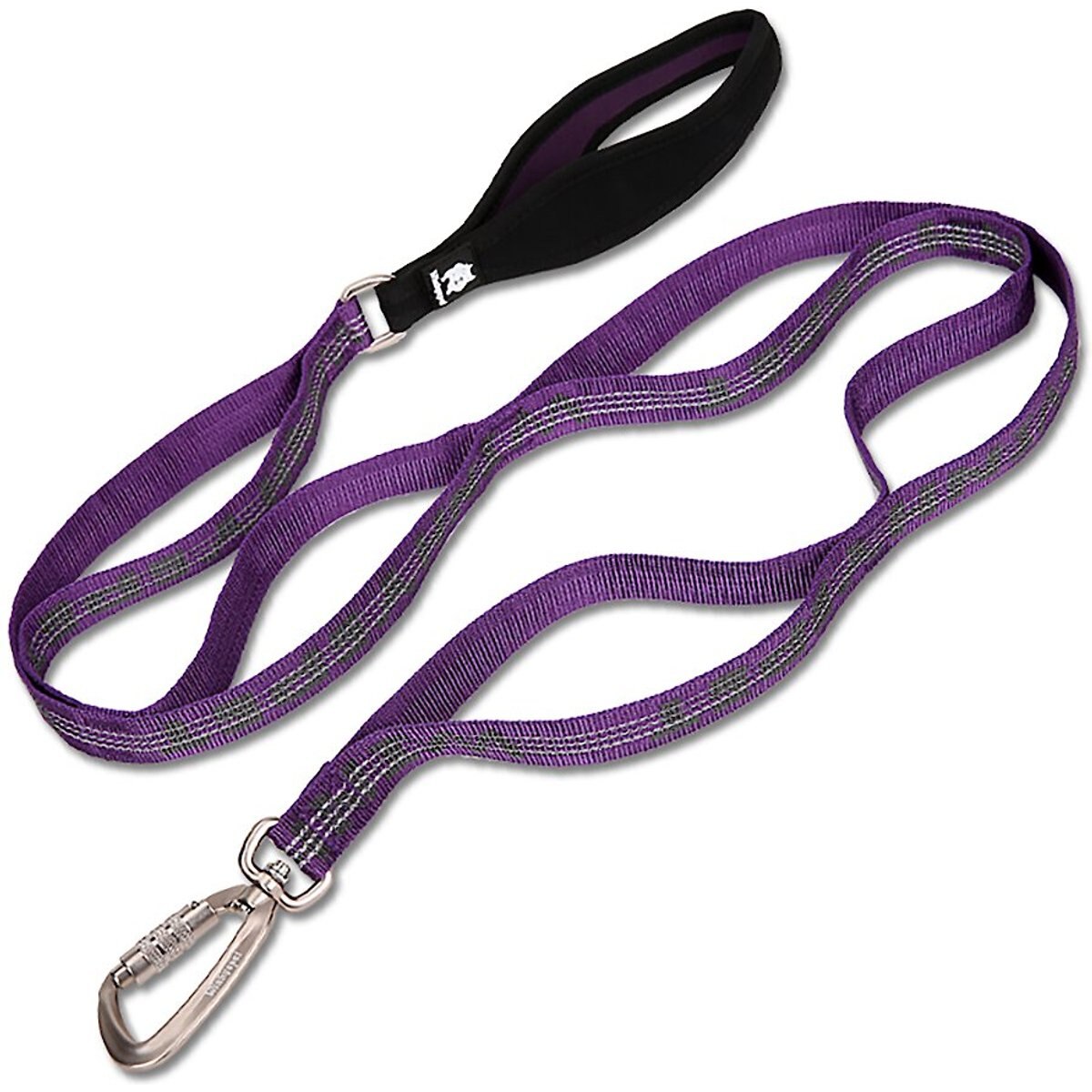 Chai's Choice Premium Trail Runner Multi Handle Heavy Duty Training Polyester Reflective Dog Leash, Purple, Medium: 4.5-ft long, 4/5-in wide