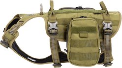 Chai's Choice Rover Scout High-Performance Tactical Military Backpack Waterproof Dog Harness, Army Green, X-Large: 32 to 42-in chest slide 2 of 6
