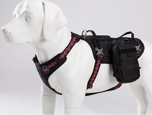 Show full view: Chai's Choice Rover Scout High-Performance Tactical Military Backpack Waterproof Dog Harness, Black/Red, Large: 27 to 32-in chest slide 3 of 10