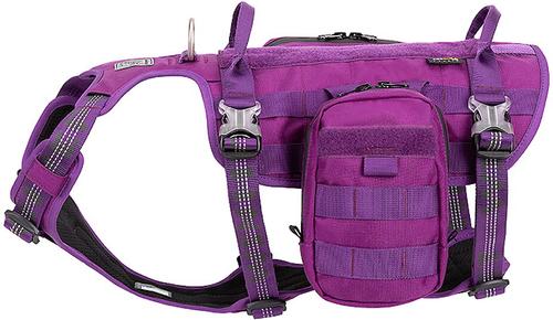 Show full view: Chai's Choice Rover Scout High-Performance Tactical Military Backpack Waterproof Dog Harness, Purple, Large: 27 to 32-in chest slide 2 of 10