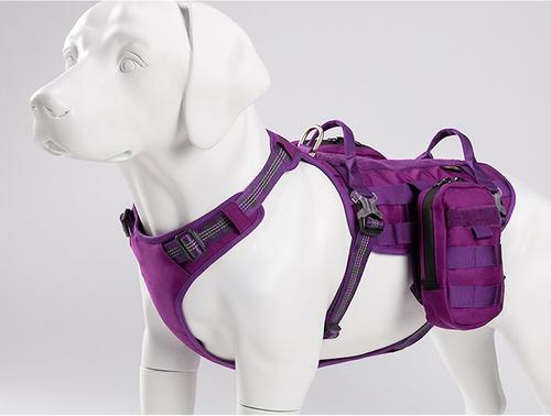 Show full view: Chai's Choice Rover Scout High-Performance Tactical Military Backpack Waterproof Dog Harness, Purple, Large: 27 to 32-in chest slide 3 of 10