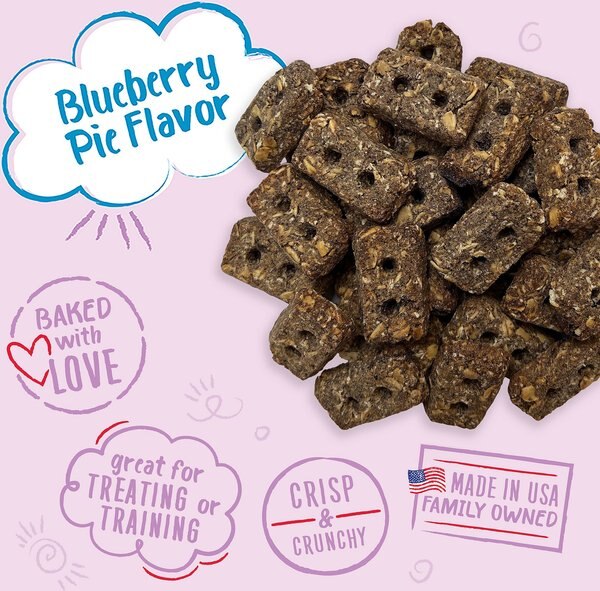 Charlee Bear Bearnola Bites Blueberry Pie Flavor Dog Treats, 8-oz bag