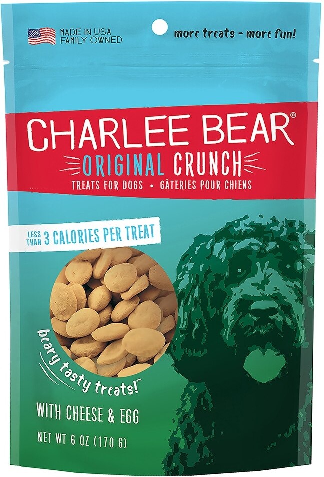 CHARLEE BEAR Cheese Egg Flavor Dog Treats, 6-oz bag